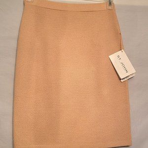 St John By Marie Gray Desert Tan Knit Skirt Size 4